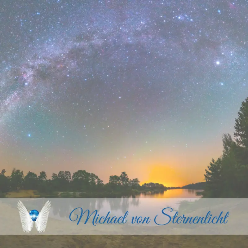 Sternenhimmel an einem See im Wald michael von sternenlicht